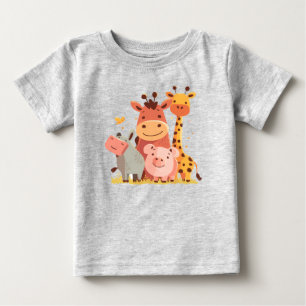 Zoo Crew Cuddles - Adsible Animal Parad Baby T Shirt