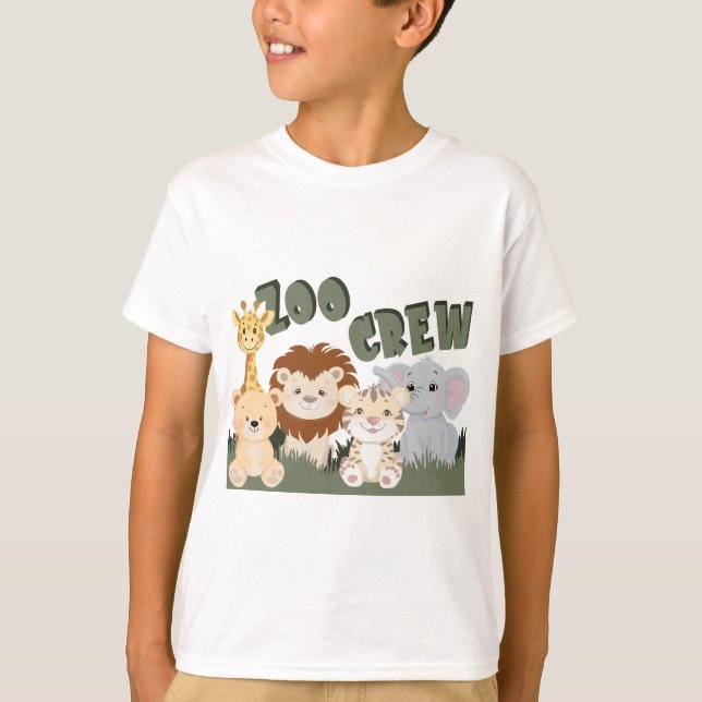 Zoo Crew Kids Animal T-Shirt (Framsida)