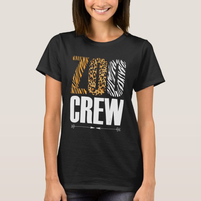 Zoo Crew Safari Zoolog Animals T Shirt (Framsida)