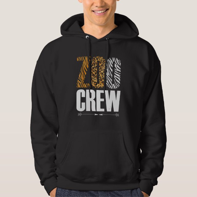 Zoo Crew Safari Zoologist Animals Hoodie (Framsida)