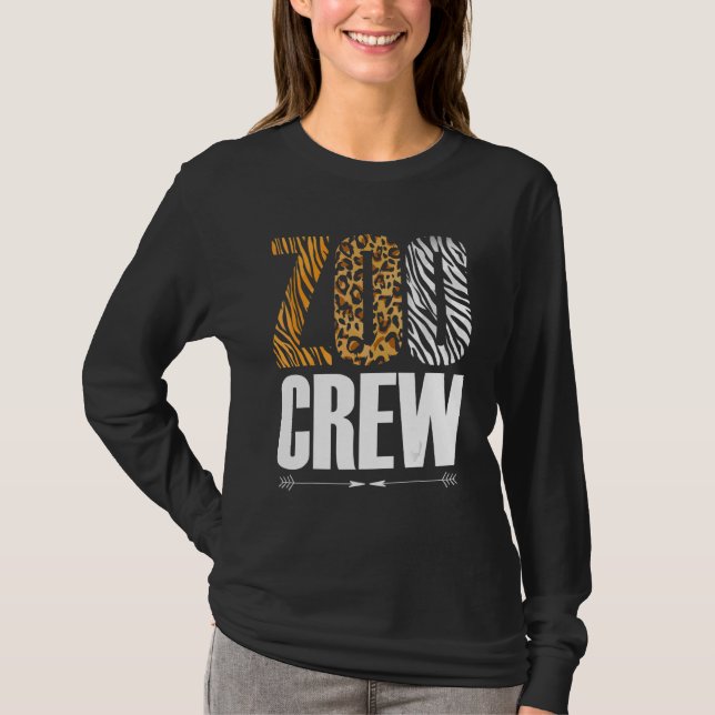 Zoo Crew Safari Zoologist Animals T Shirt (Framsida)