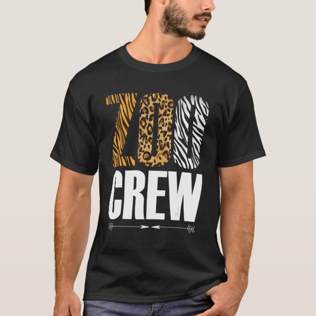 Zoo Crew Safari Zoologist Animals T Shirt (Framsida)