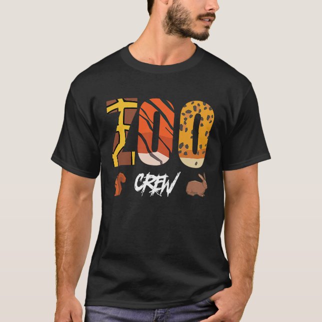 Zoo Crew  Wildlife Zoo Grupp T Shirt (Framsida)