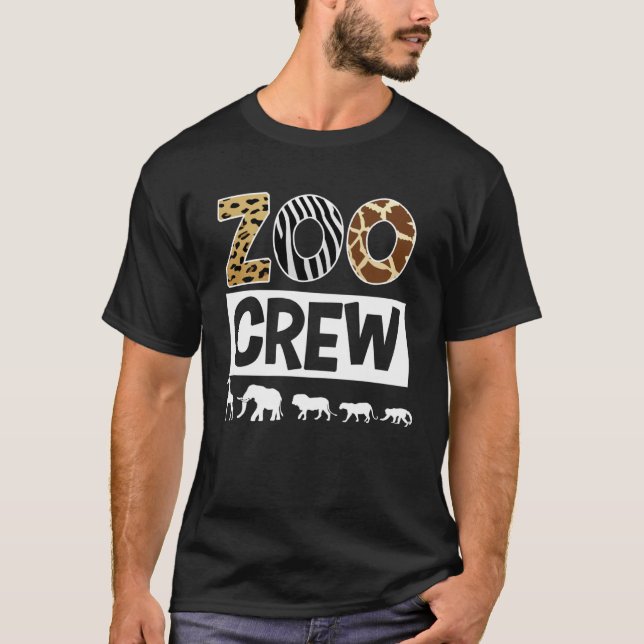 Zoo Crew Zookeeper Safari Wildlife Animal Costume T Shirt (Framsida)