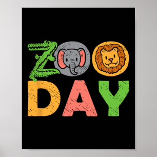 Zoo Day Family Resa Zoo Visitor Wildlife Kids Vaca Poster