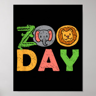 Zoo Day Family Resa Zoo Visitor Wildlife Kids Vaca Poster