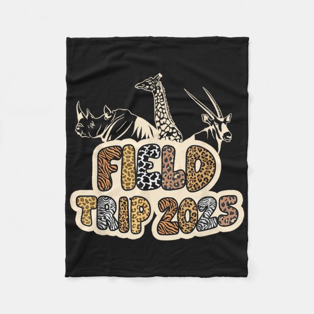 Zoo Field Trip Squad Field Day 2025 Matching Teach Fleecefilt (Framsidan)