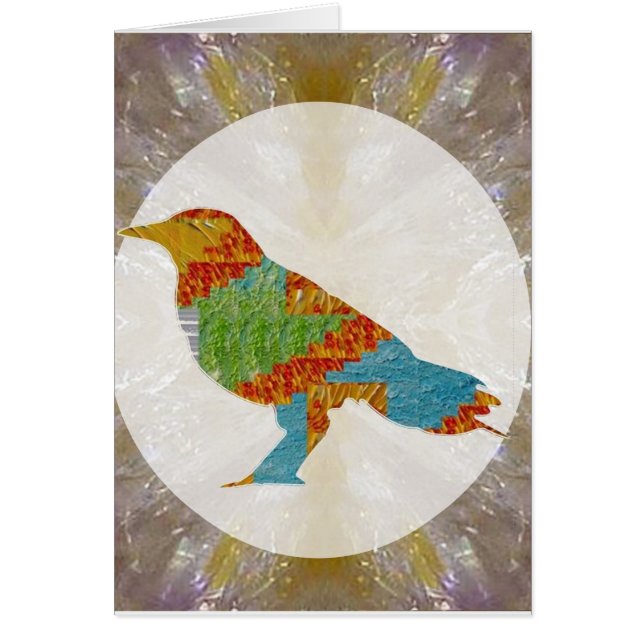 Zoo för vild för fågel för ungekärlekkråka hälsningskort (Framsidan)