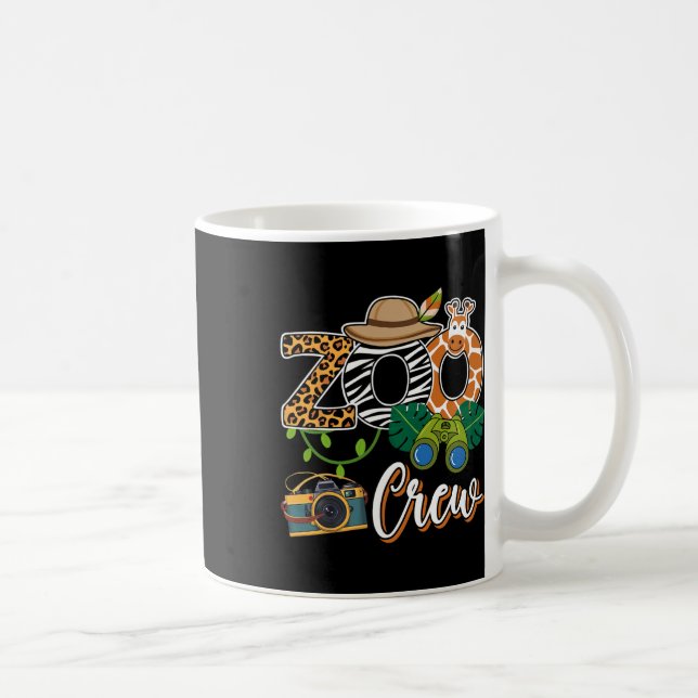 Zoo Giraffe Crew Safari Animal Zoo Keeper Kids Fie Kaffemugg (Höger)