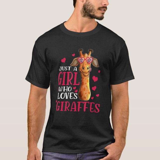 Zoo Giraffe  Just A Girl Who Loves Giraffes T Shirt (Framsida)