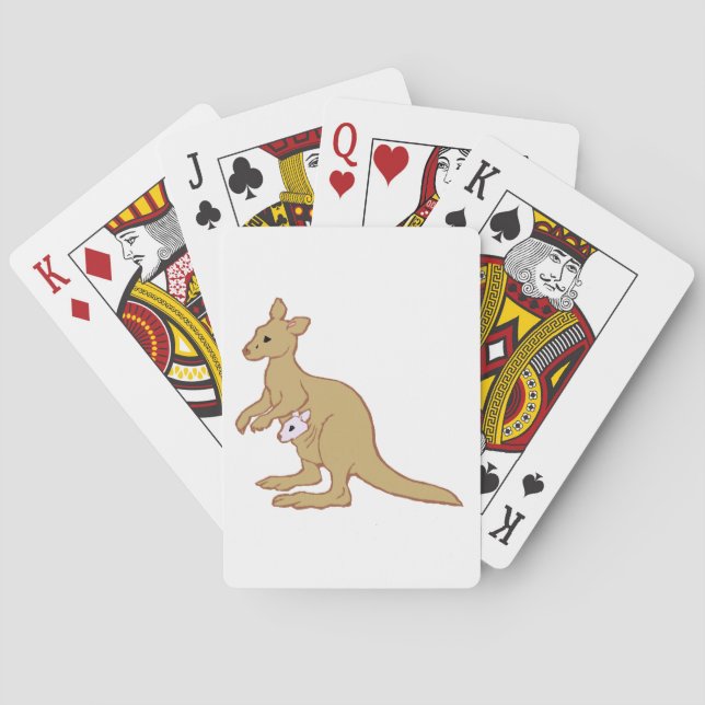 Zoo KANGAROO Spel Kort (Baksidan)
