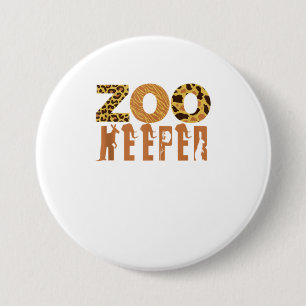 Zoo Keeper Animal Kärlek Art Jungle Safari Exp Knapp