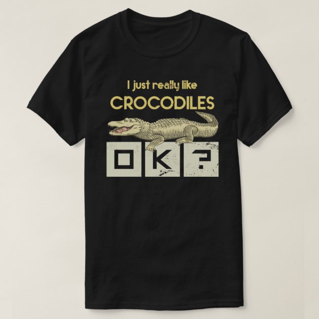 Zoo Keeper Gift African Reptiles Crokodile T Shirt (Design framsida)