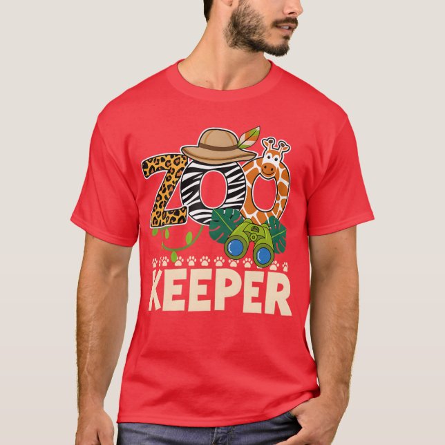 Zoo Keeper Halloween Party Safari Zookeeper T Shirt (Framsida)
