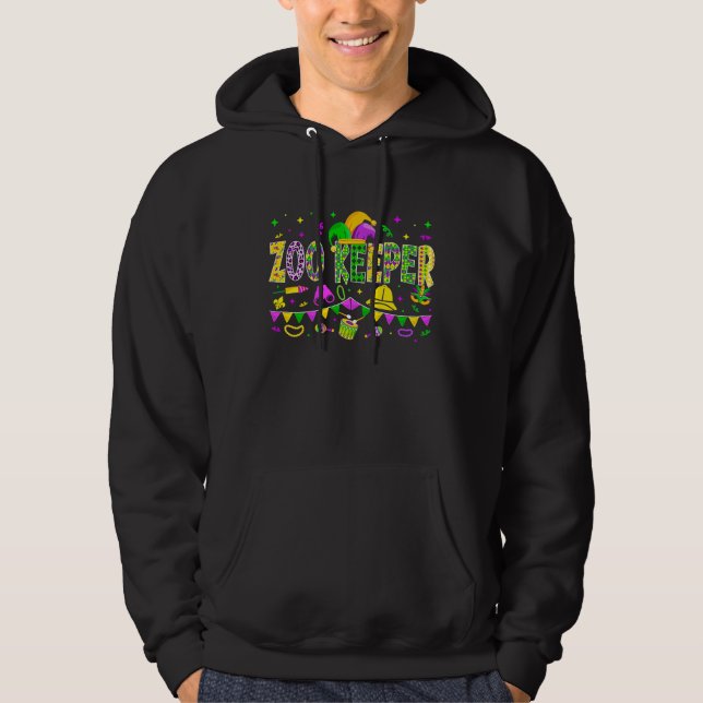 Zoo Keeper Mardi Gras Carnival Party Women Manar Hoodie (Framsida)