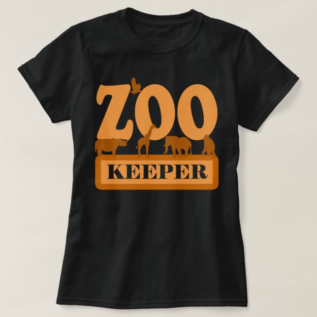 Zoo Keeper Shirt Jungle Safari Animal Lover Worker T (Design framsida)
