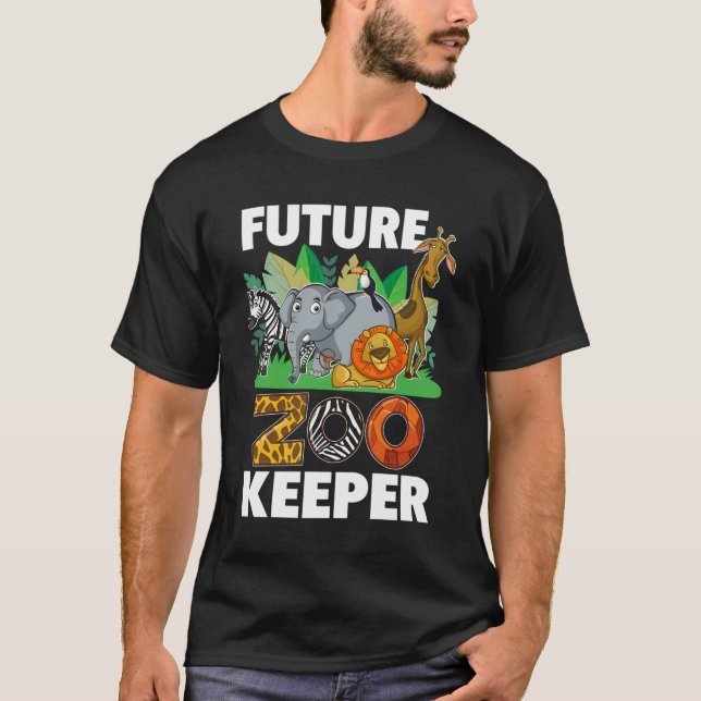 Zoo Keeper Zoo Animals Future Zoo Keeper African A T Shirt (Framsida)