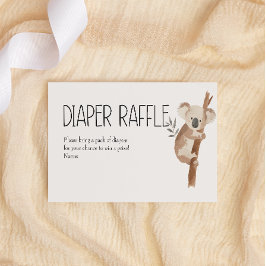 Zoo Nursery Animals Baby Shower Diaper Raffle Anteckningskort