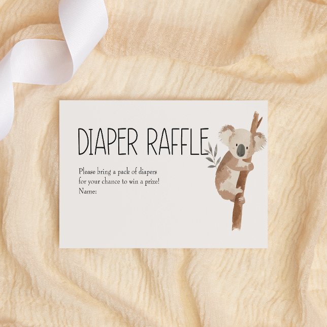 Zoo Nursery Animals Baby Shower Diaper Raffle Anteckningskort (Skapare uppladdad)