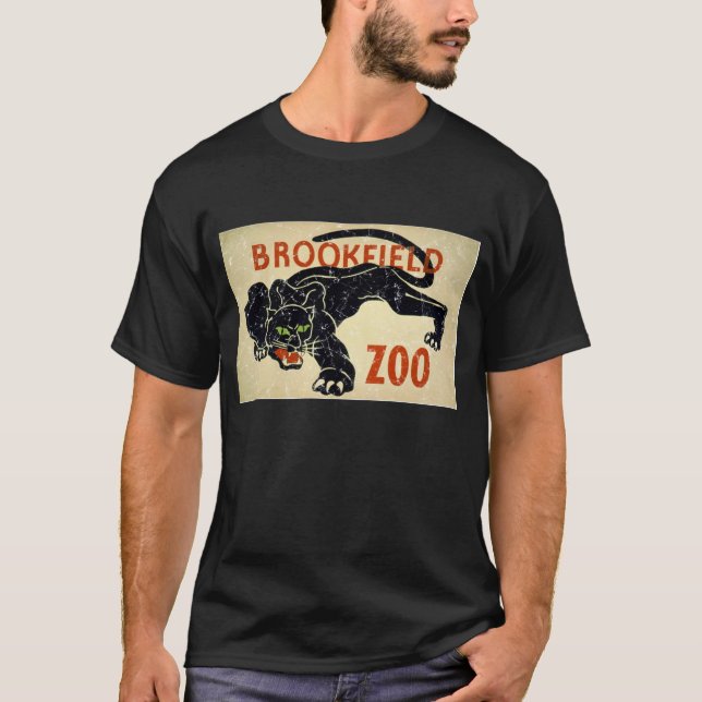 Zoo-Panter-bedrövade Brookfield Tee (Framsida)