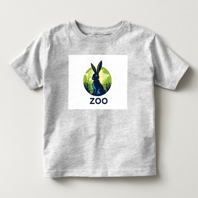 Zoo Rabbit Äventyr Logotyp T Shirt (Framsida)