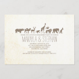 Zoo Safari Förlovningsfest-inbjudan Inbjudningar