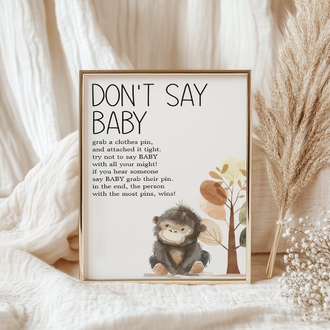 Zoo Safari Nursery Animals Baby Shower Game Poster (Skapare uppladdad)
