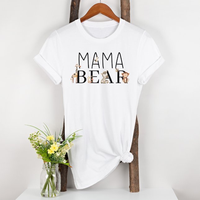 Zoo Safari Nursery Animals Moderskap Mamma Bear T Shirt (Skapare uppladdad)