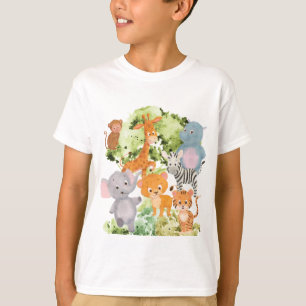 Zoo: samling söt vilda djur t shirt