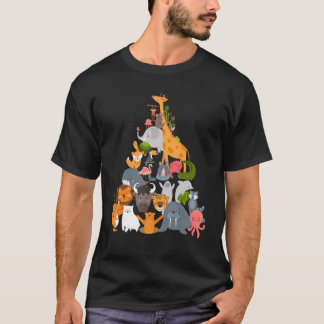 Zoo Trip Animal Pyramid T Shirt