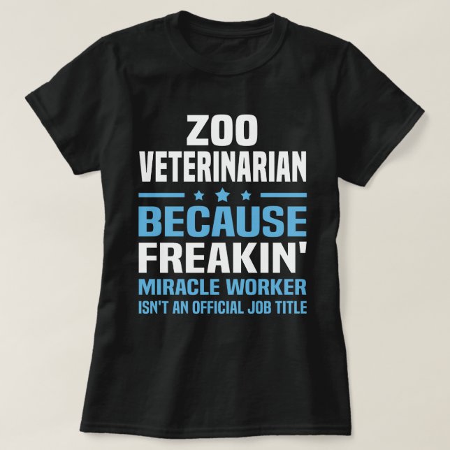 Zoo Veterinarian T Shirt (Design framsida)