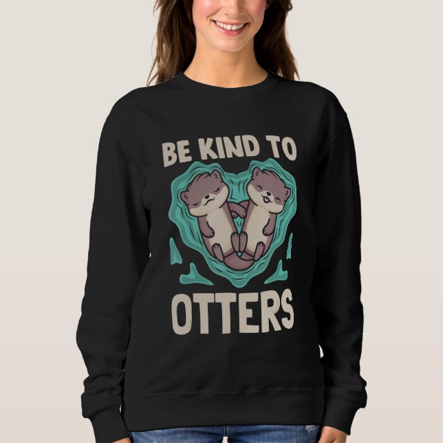 Zoo Wildlife Animal Zookeeper Cute Otter T Shirt (Framsida)