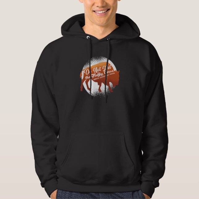 Zoo Wildlife Animal Zookeeper North American Bison Hoodie (Framsida)