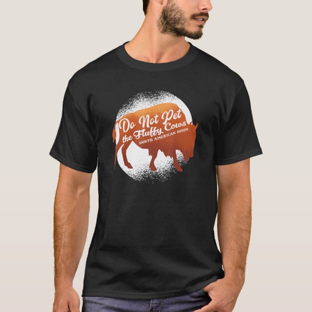 Zoo Wildlife Animal Zookeeper North American Bison T Shirt (Framsida)