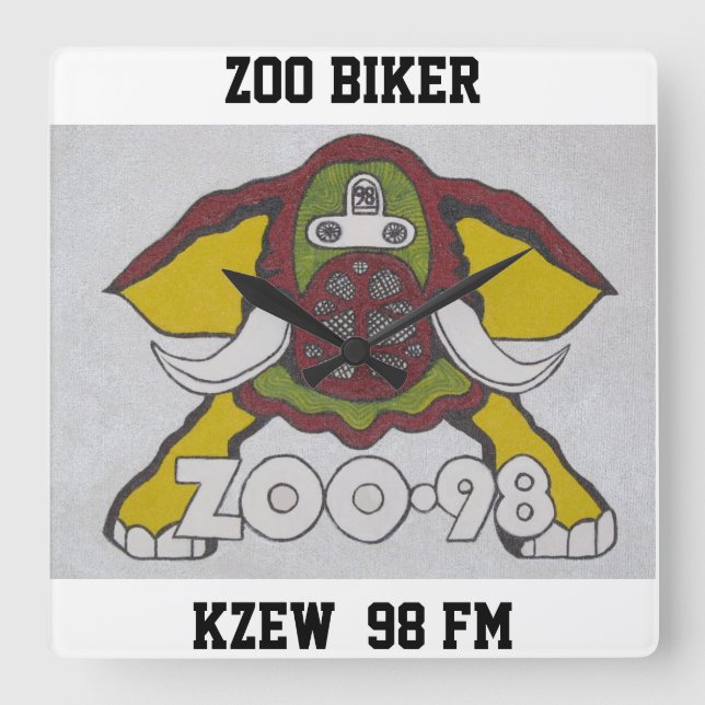 ZOOBIKER   KZEW 98 FM FYRKANTIG KLOCKA (Framsida)