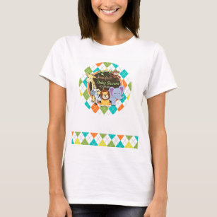 Zoodjur på färgrika Argyle T-shirt