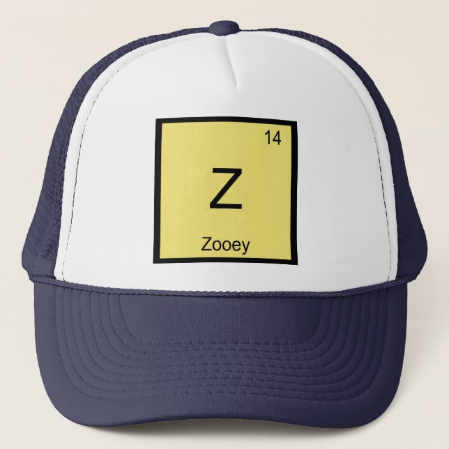 Zooey Namn Kemi Element Periodiska Systemet Keps (Framsida)