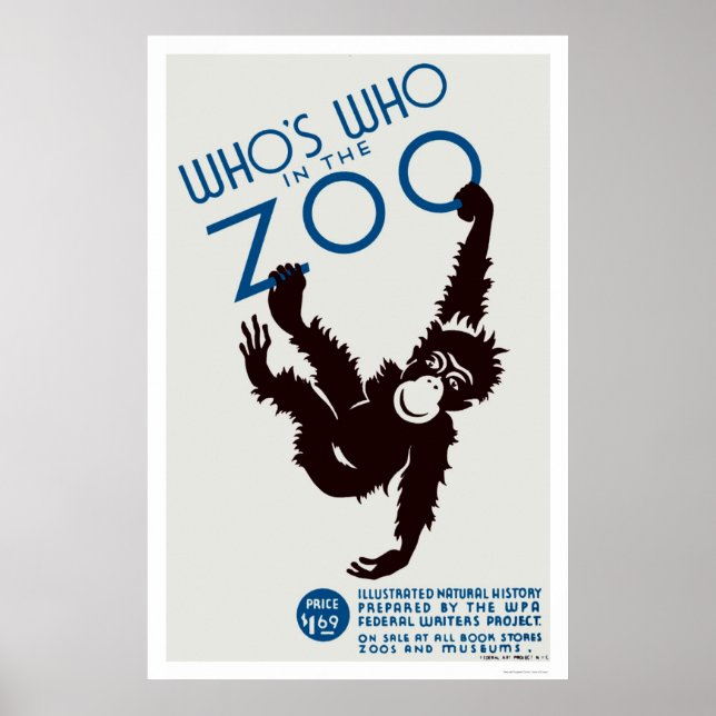 Zooguide, apa 1937 WPA Poster (Framsidan)