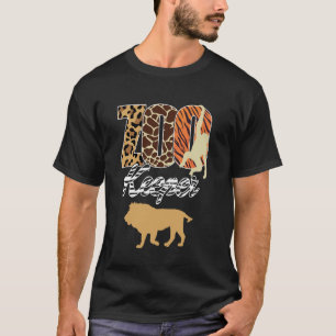 Zookeeper African Animal Zebra Leopard Skriv ut Sa T Shirt