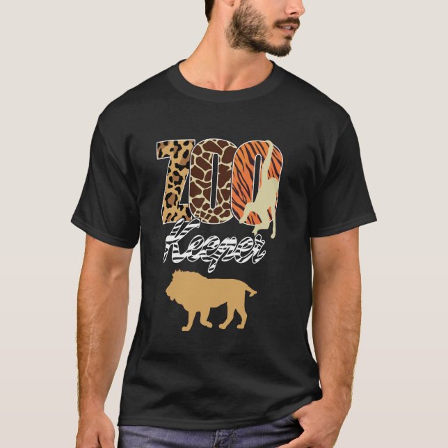 Zookeeper African Animal Zebra Leopard Skriv ut Sa T Shirt (Framsida)