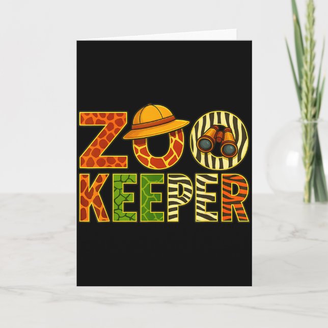 Zookeeper Animals Safari Zoo Keeper Costume Adult  Kort (Framsida)