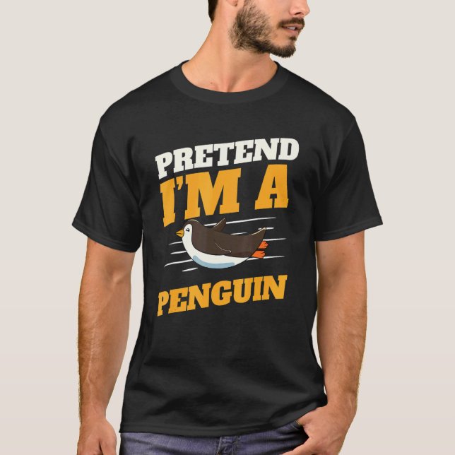 Zookeeper Antarctic Zoo Animal Pretend I'm A Pengu T Shirt (Framsida)