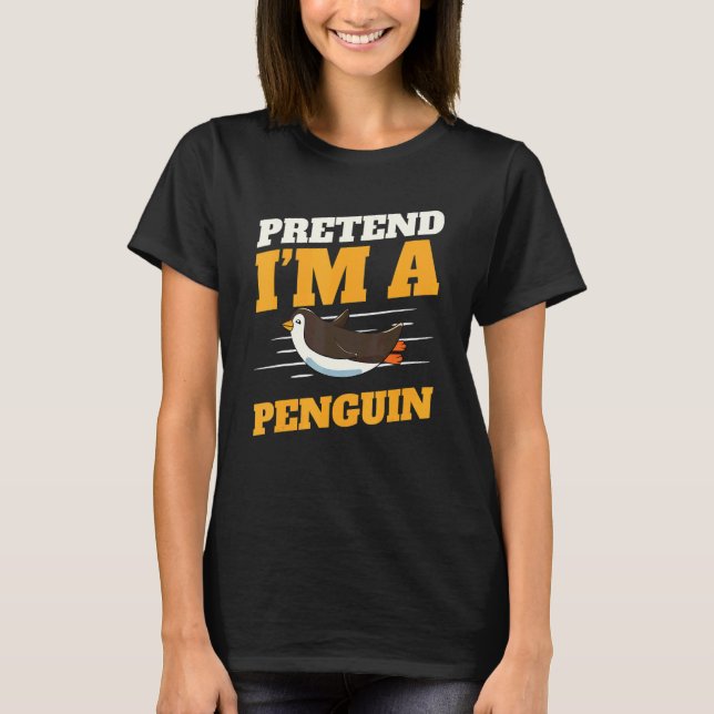 Zookeeper Antarctic Zoo Animal Pretend I'm A Pengu T Shirt (Framsida)