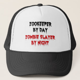 Zookeeper by Day Zombie Sayer by Natt Truckerkeps