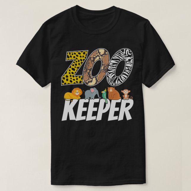 Zookeeper Costume African Savanna Zoo Keeper Anima T Shirt (Design framsida)