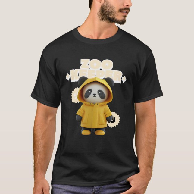 Zookeeper Costume Panda African Animals Woman Mana T Shirt (Framsida)
