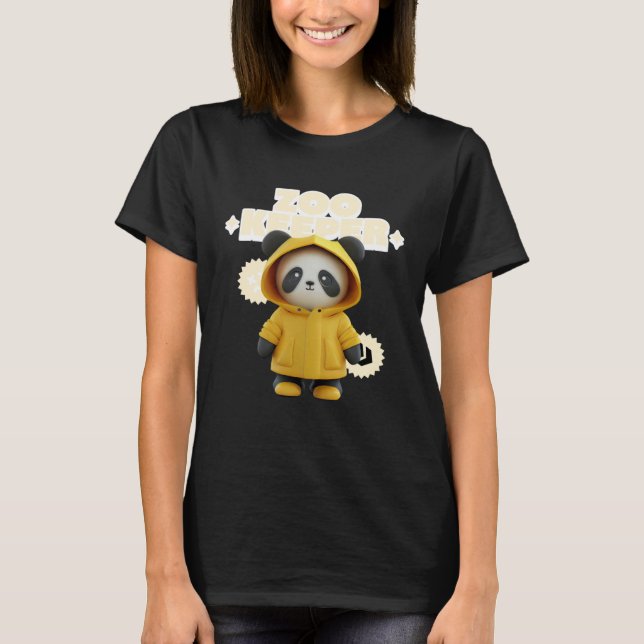 Zookeeper Costume Panda African Animals Woman Men  T Shirt (Framsida)