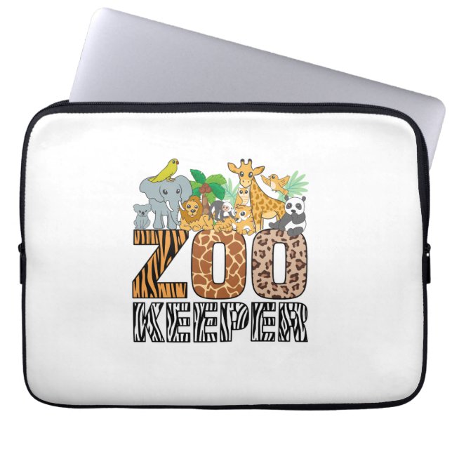 Zookeeper Costume Zebra Vild Print African Animal Laptop Fodral (Framsidan)