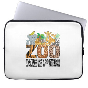Zookeeper Costume Zebra Vild Print African Animal Laptop Fodral