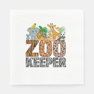 Zookeeper Costume Zebra Vild Print African Animal Pappersservett